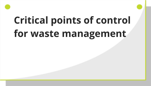 wp3-1 Critical points of control for waste management